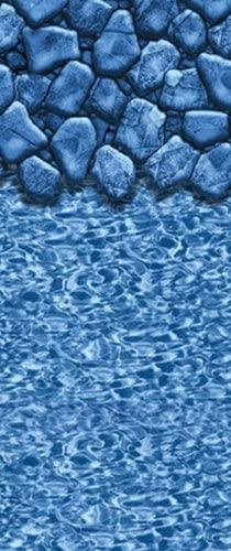 Lake Effect Meadows Reprieve 24' Round Above Ground Swimming Pool | 52" Height | Resin Protected Steel Sided Walls | 25 Gauge Overlap Liner & Skimmer