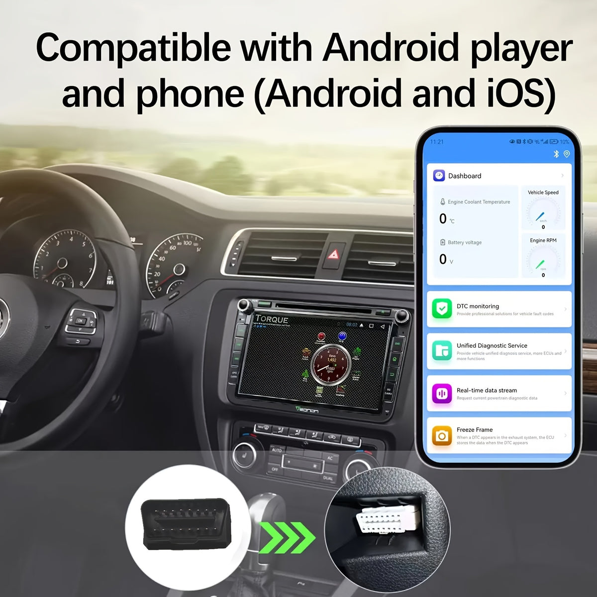 Unlock Your Car's Hidden Potential: OBD2 Diagnostic Scanner With Bluetooth Scan Tool Adapter