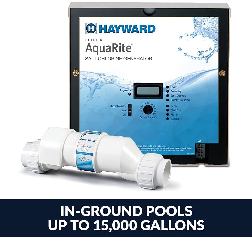 Hayward Goldline AQR3 AquaRite Electronic Salt Chlorination System for In-Ground Pools, 15,000-Gallon Cell