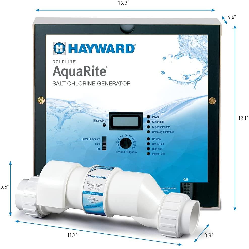Hayward Goldline AQR3 AquaRite Electronic Salt Chlorination System for In-Ground Pools, 15,000-Gallon Cell