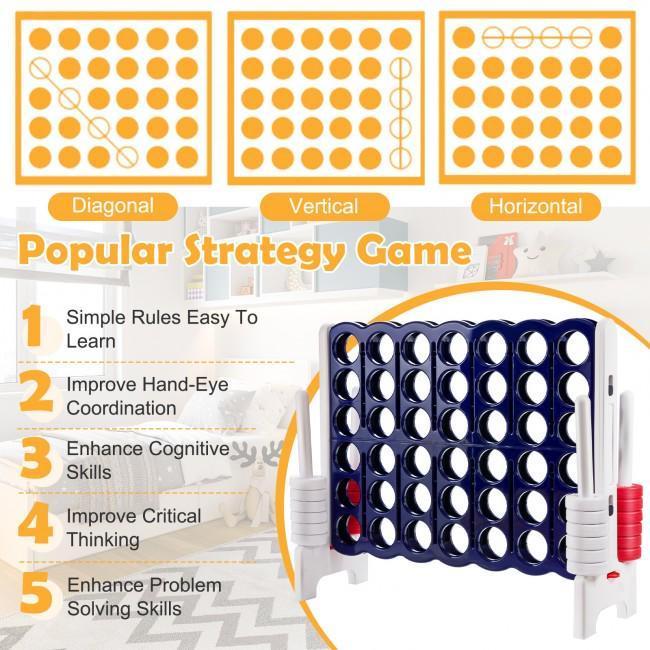 Jumbo 4-to-Score 4 in A Row Giant Game Set