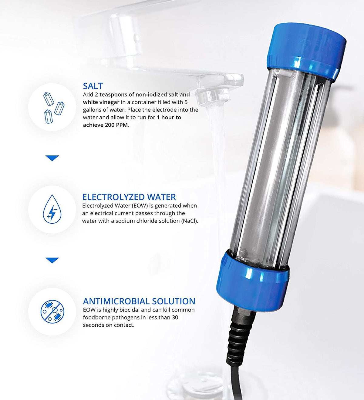 ControlOMatic NatureChlorMax Electrolyzed Water System Generate Hypochlorous Acid HOCl Cleaner with ph 1-14 Test Paper Litmus Strips Tester