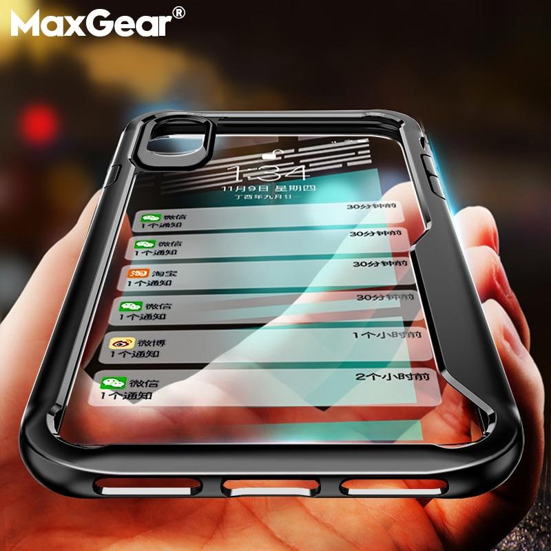 Phone Case - Luxury Ultra Thin Hybrid Clear Acrylic & Soft TPU Edge Protective Phone Case For iPhone XS/XR/XS Max 8/7 Plus