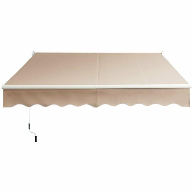 8FT 6.5FT Retractable Aluminum Patio Sun Awning