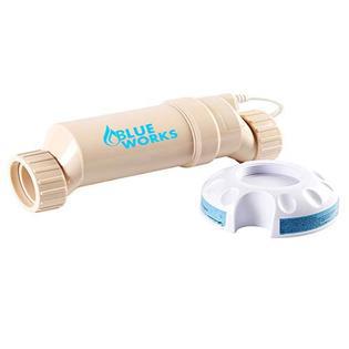 BLUE WORKS W1 T15 Turbo Salt Cell with a Cleaning Stand Combo Compatible with Goldline Aquarite T-CELL-15 | Cell