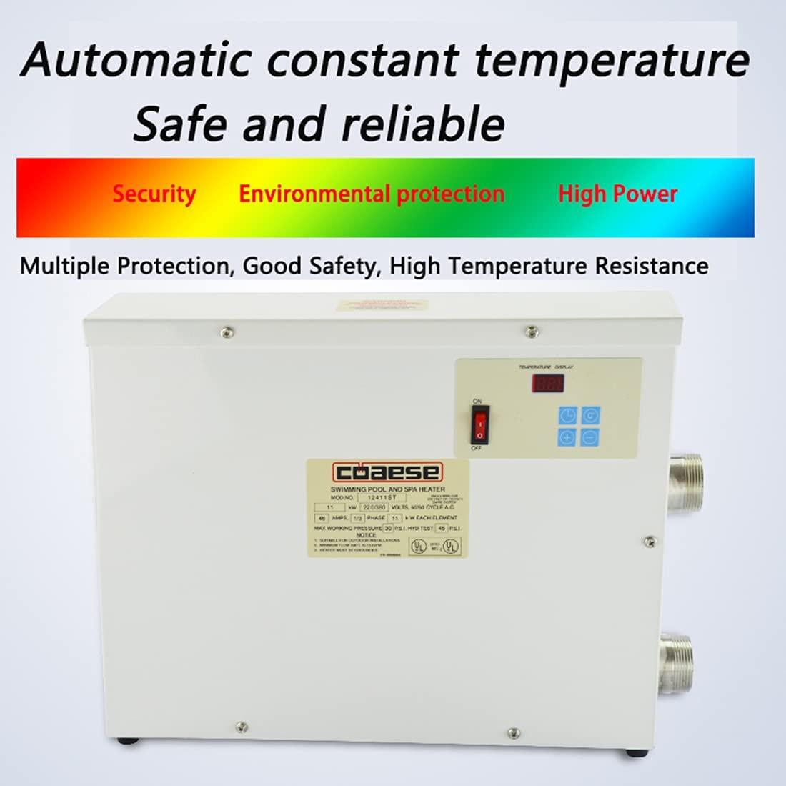 cjc Water Heater Thermostat Swimming Pool Thermostat SPA Bath Pool Heater Electric Water Heater Thermostat Temperature Controller (220Volt, 11KW)