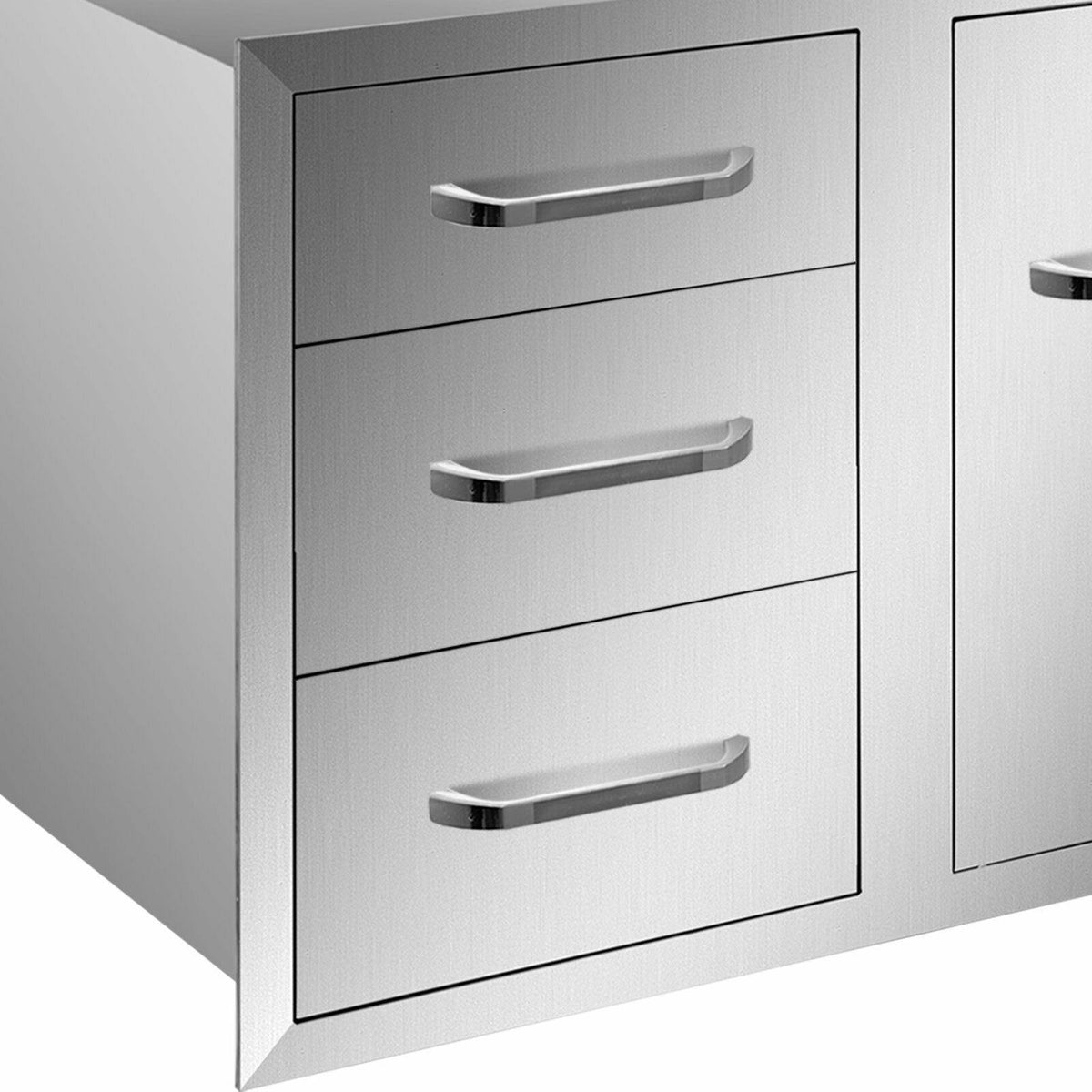 21.6"W x 29.5"H Outdoor Kitchen BBQ Island Door Drawer Combo Access Drawers