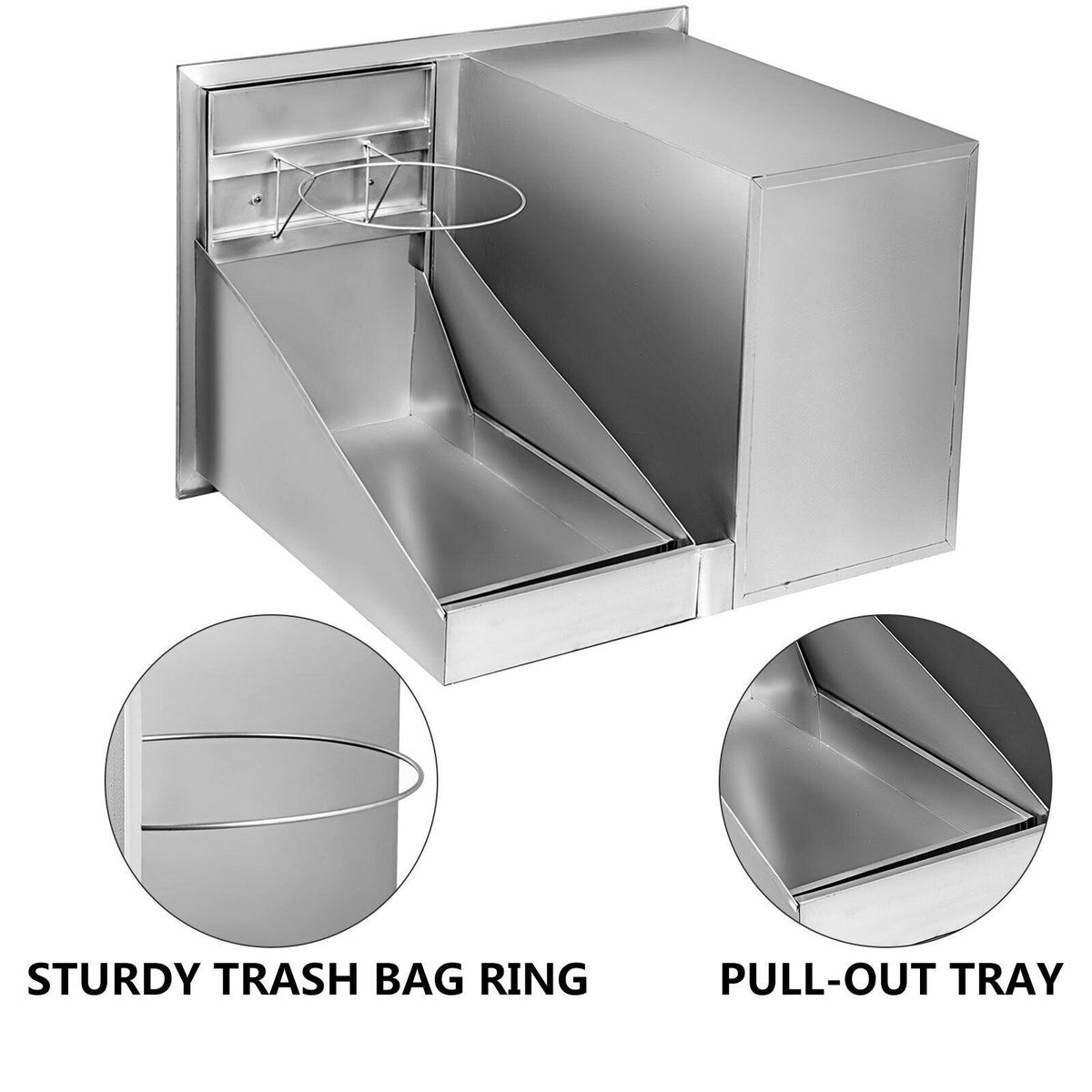 21.6"W x 29.5"H Outdoor Kitchen BBQ Island Door Drawer Combo Access Drawers
