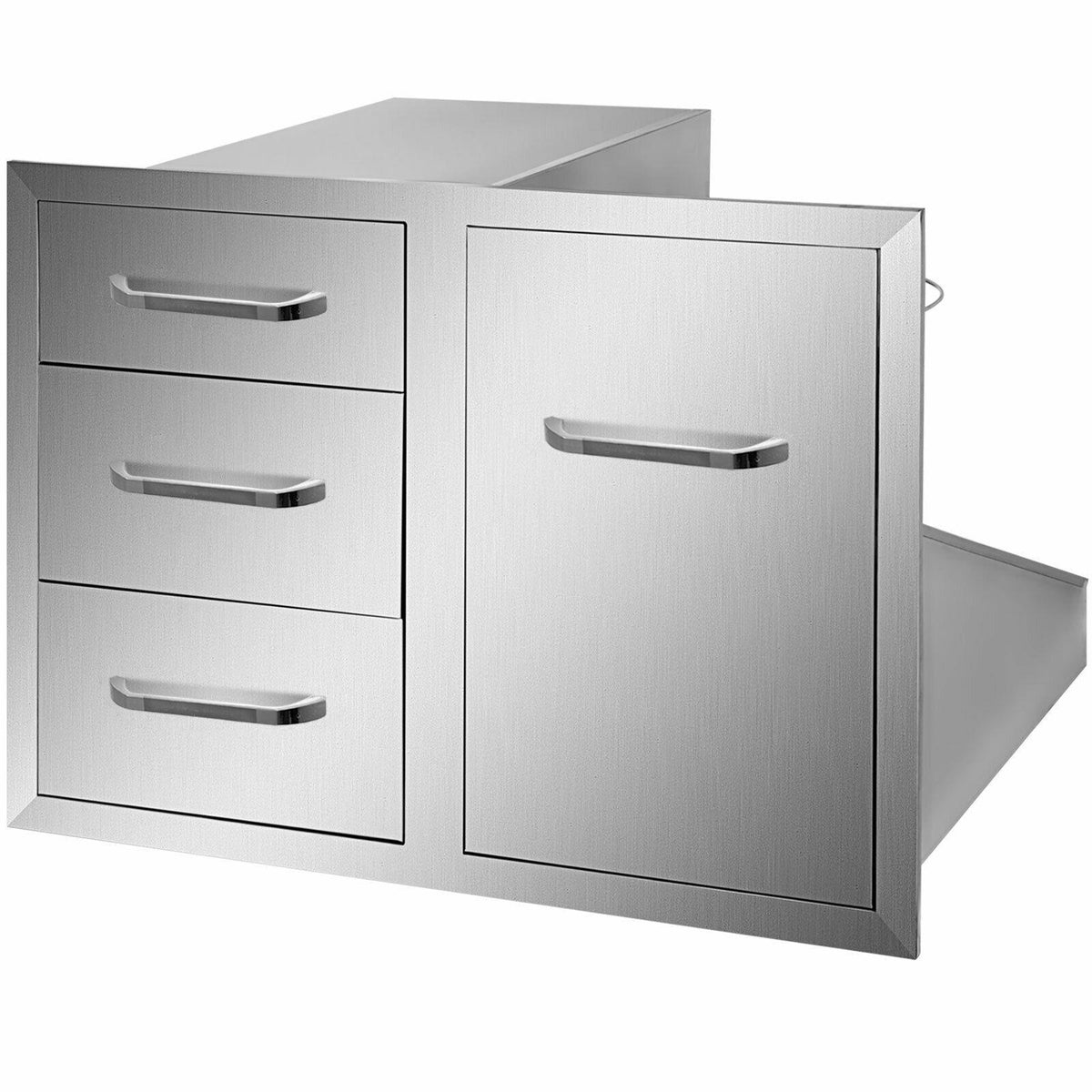 21.6"W x 29.5"H Outdoor Kitchen BBQ Island Door Drawer Combo Access Drawers