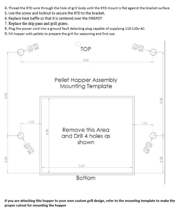 18" PELLET HOPPER ASSEMBLY KIT w/ Vertical Controller BY DIRECT IGNITER