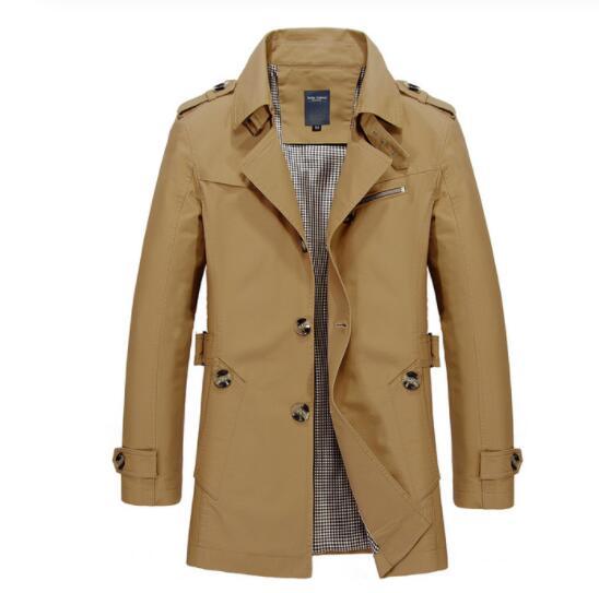 Classic Lconic Men Trench Breasted Overcoat