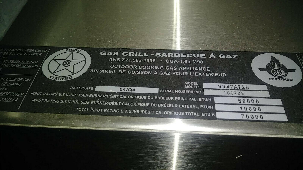 Charbroil 6 Burner Stainless SS Grill Grille New NOS Not smoker