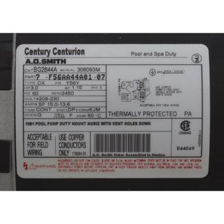Motor, Century, 3hp, 230v, 1 Spd, 56Yfr, SQFL, w/ SVRS