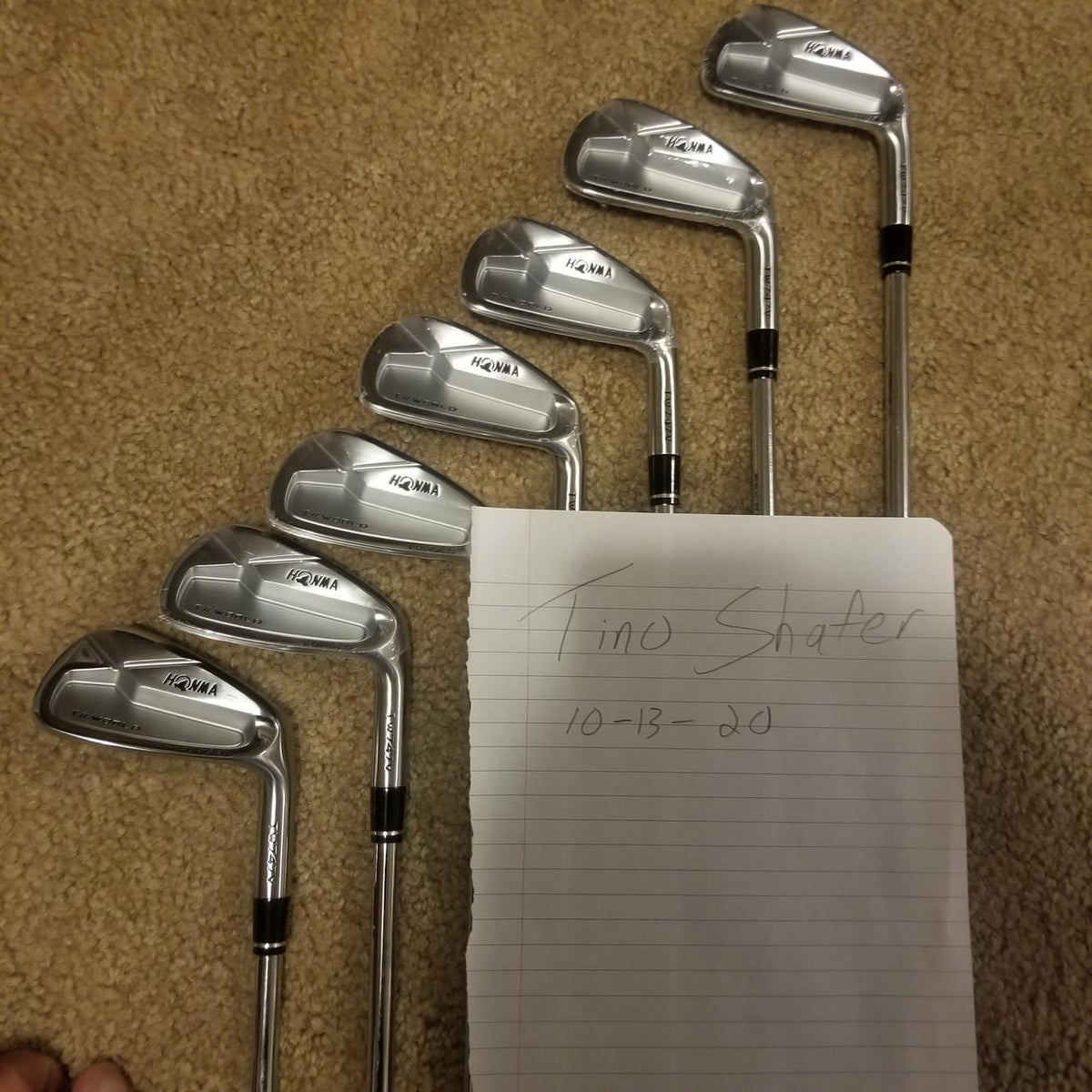 New Men's Honma Right Handed Tw 747 v Iron Set Stiff Flex Steel Shaft