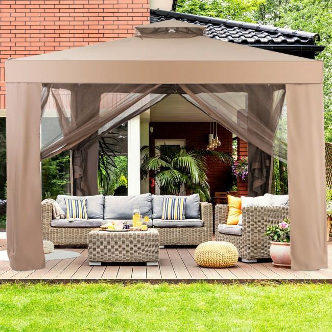 Canopy and Garden Structures Gazebo with Netting for