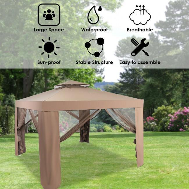 Canopy and Garden Structures Gazebo with Netting for