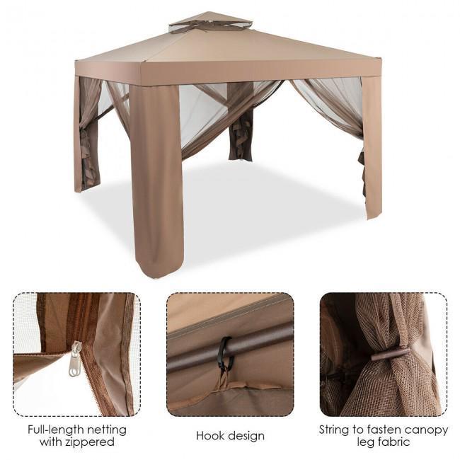 Canopy and Garden Structures Gazebo with Netting for