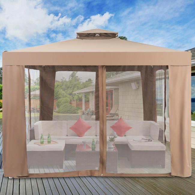 Canopy and Garden Structures Gazebo with Netting for
