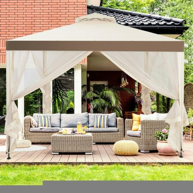 Canopy and Garden Structures Gazebo with Netting for
