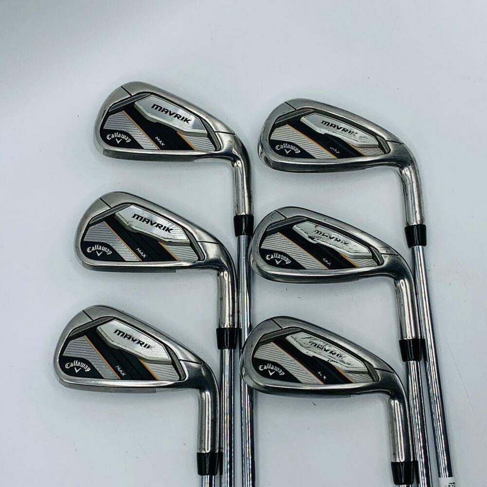 Callaway Mavrik Max Iron Set #5-PW Steel KBS Max 90 Stiff Flex RH +1/2" 3*Up