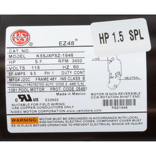 Plastics Hf 1.5 115 1Spd 6"Trp 3Ft Nema Vertical
