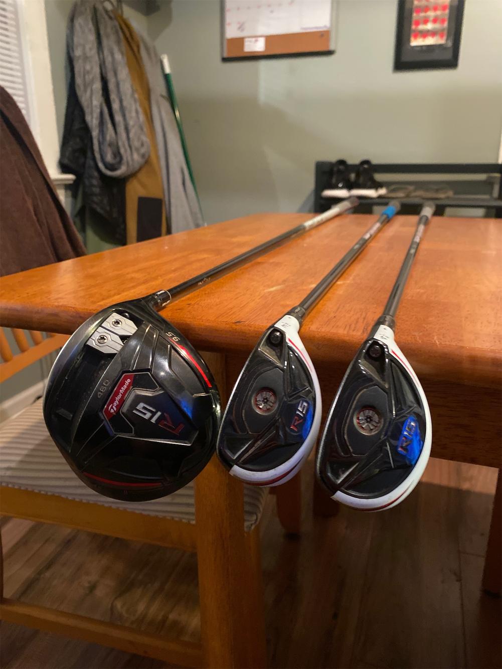 Used Right Handed R15 Clubs (Full Set) HEADCOVERS INCLUDED ALL 3