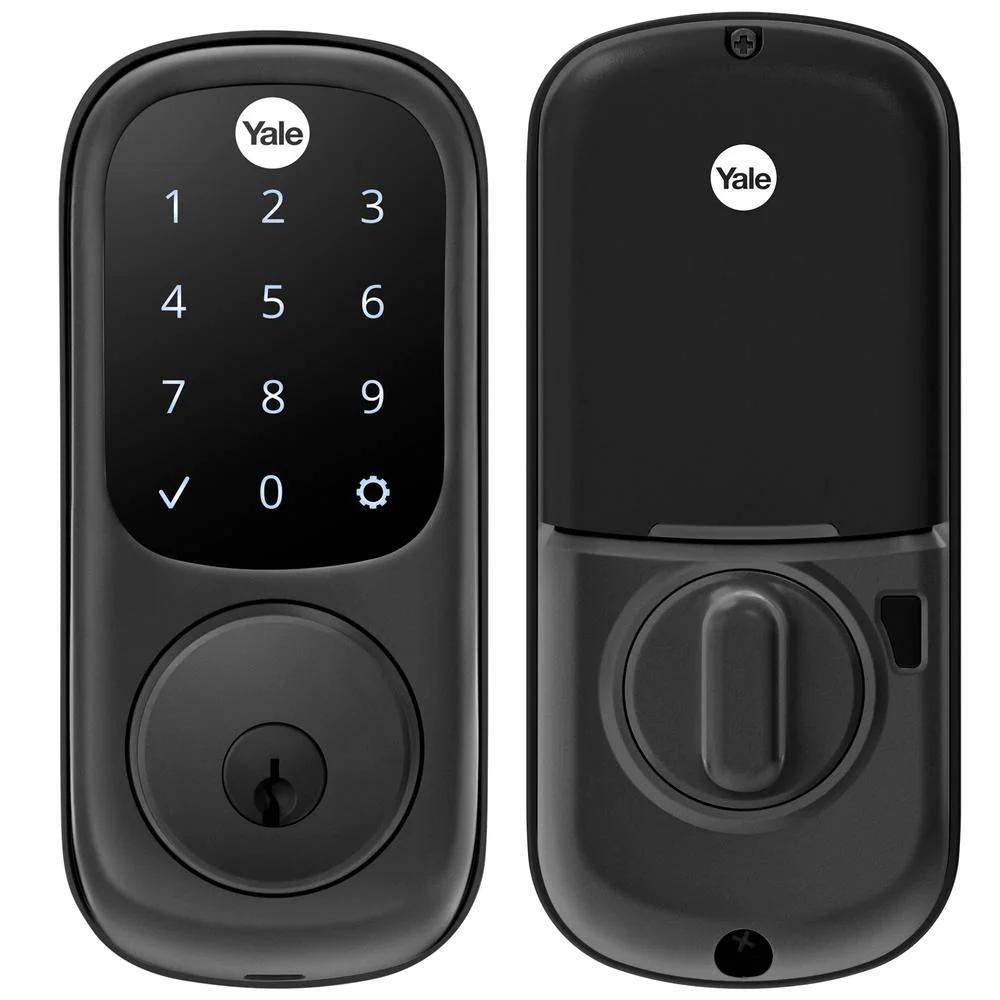 Assure Smart Lock Black Suede Wi-Fi Single Cylinder Deadbolt with Touchscreen Keypad