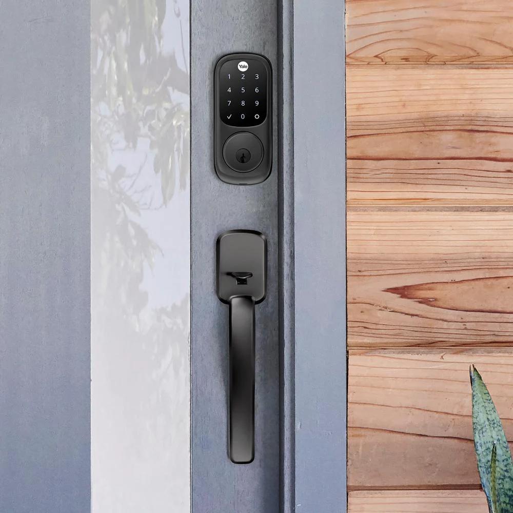 Assure Smart Lock Black Suede Wi-Fi Single Cylinder Deadbolt with Touchscreen Keypad