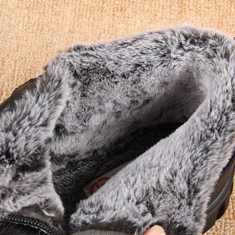 Men Waterproof Plush Warm Lining Comfy Casual Ankle Boots