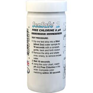 SenSafe Chlorine 2 Water Quality Bottle of 100 Tests - INCL. 12 PK