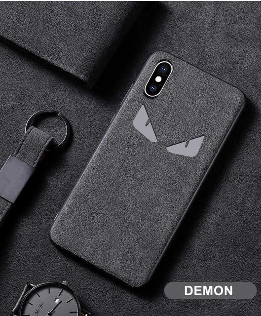 Phone Case - Luxury Vintage Alcantara Leather Soft Protective Phone Case For iPhone XS/XR/XS Max 8/7 Plus