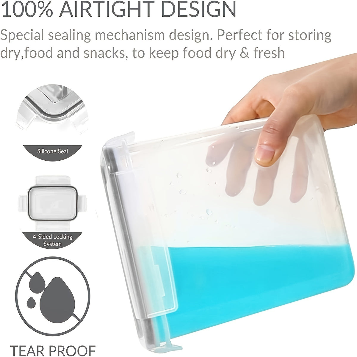 2/6pcs Airtight Food StoraContainers 54oz/1.6L Plastic BPA PP Material Kitchen Pantry Containers For Sugar, Flour, Baking, Dishwasher Safe