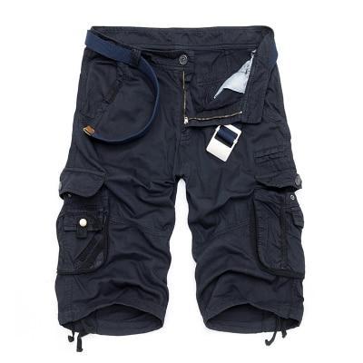 Lukmall Men 2021 Military Summer Army Green Cotton Men Loose Pocket Cargo Shorts