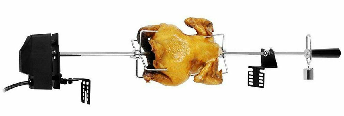 For 23.5" Kamado Rotisserie Kit Tool BBQ Grill Chicken Cooking 92*59.5*7CM