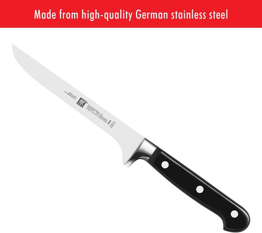 Zwilling  J.A. Henckels Professional S, Flexible Boning Knife, Kitchen Knife, German Knife, 5.5 Inch, Stainless Steel, Black