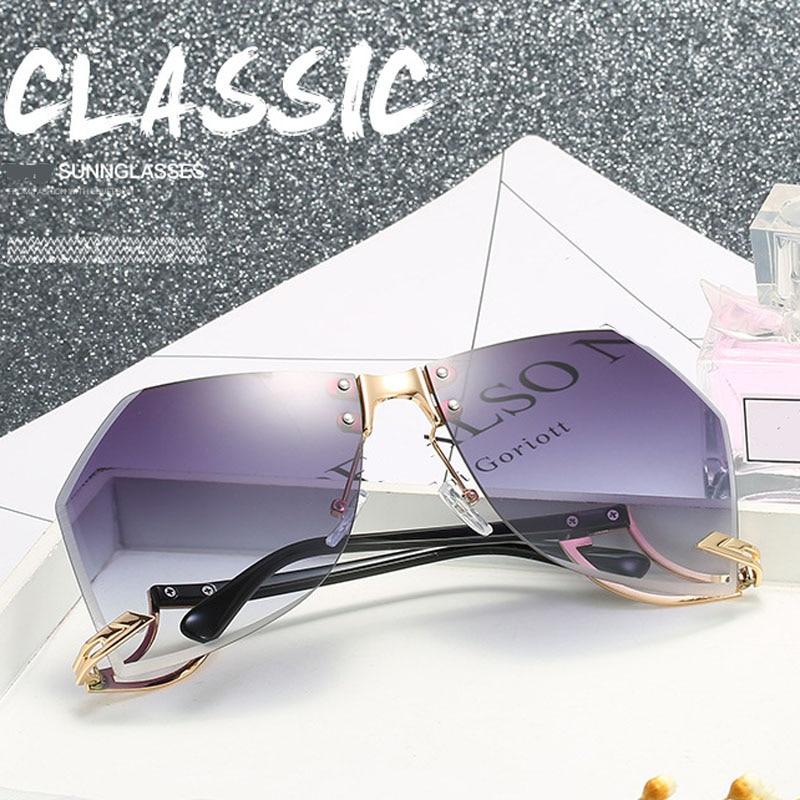 Women Popular Irregular Frameless Sunglasses