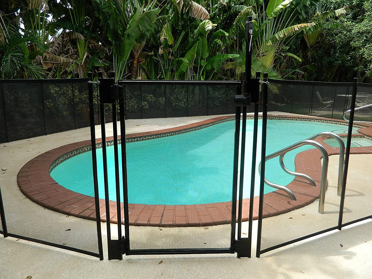 Pool Fence DIY by Life Saver Self-Closing Gate Kit, Black