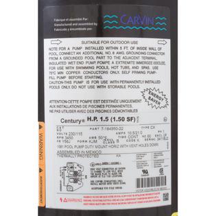 Pump, Magnum Force, 1.5hp, 115/230v, 1-spd, Full, EE