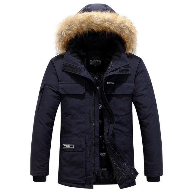 Mid-Long Winter Men Casual Windbreaker Jacket