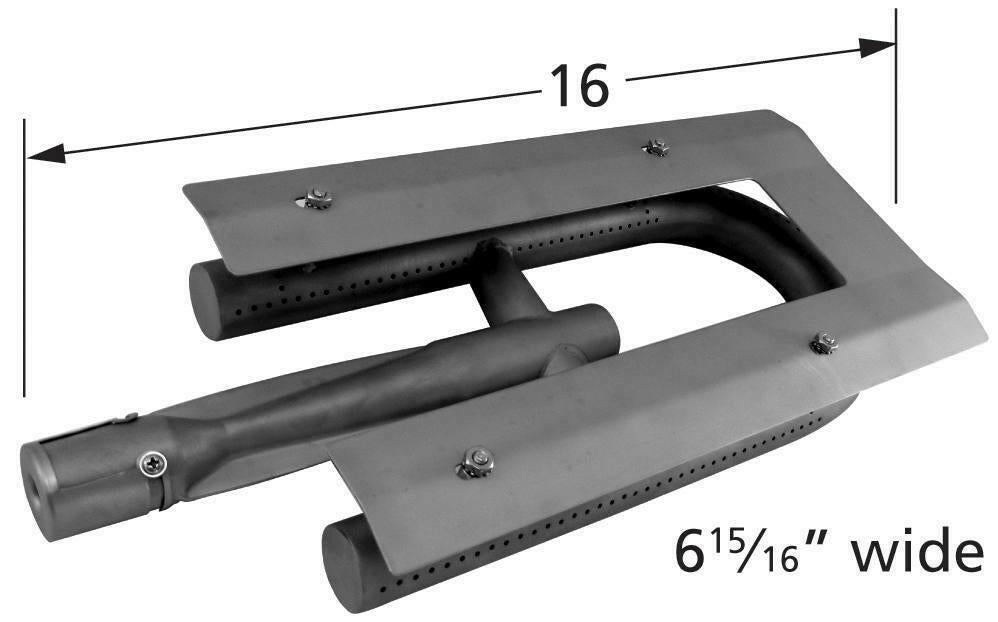 Music City Metals Stainless Steel Center-Fed Pipe Grill Burner 10341