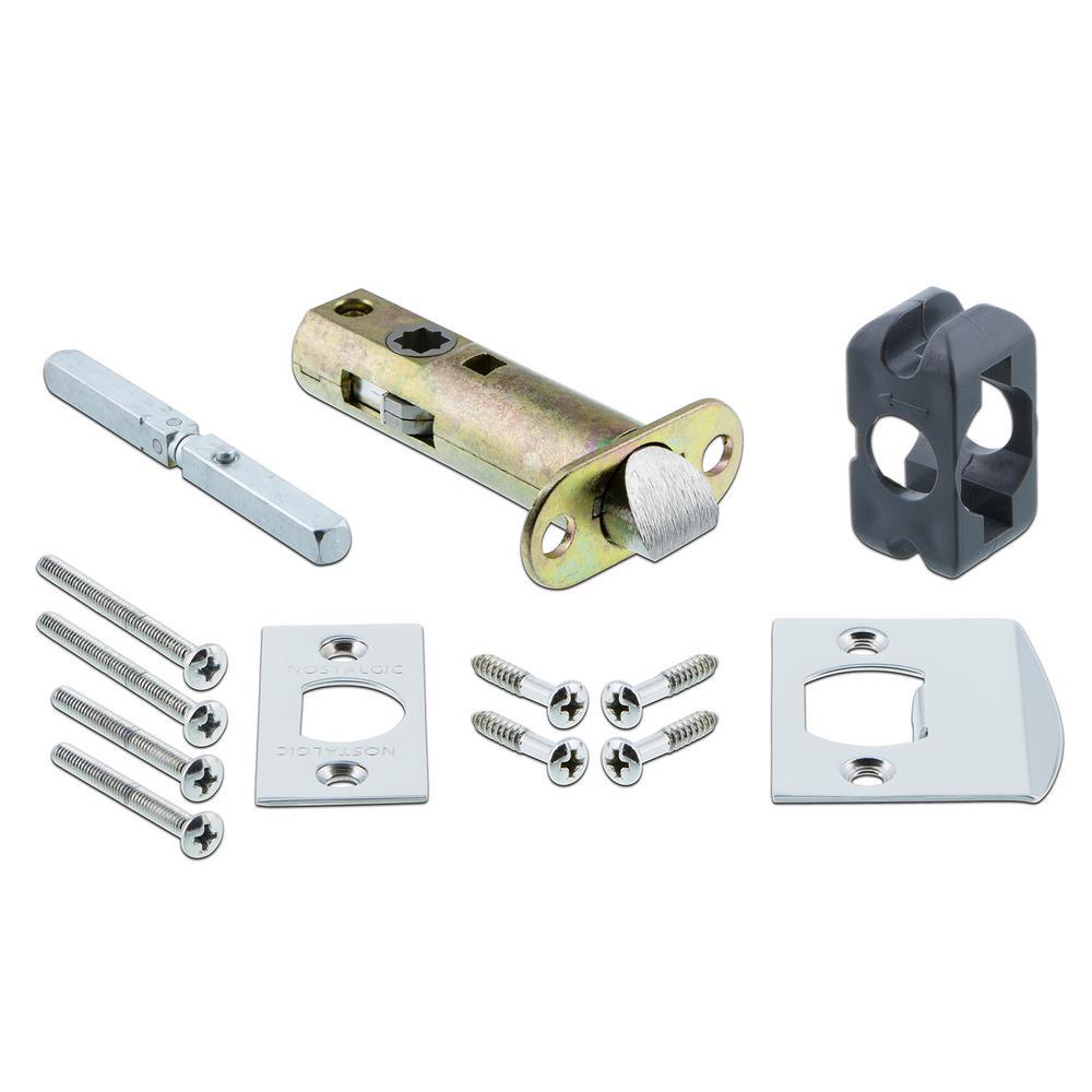 Studio Plate 2-3/8 in. Backset Bright Chrome PassaHall/Closet Oval Clear Crystal Glass Door Knob