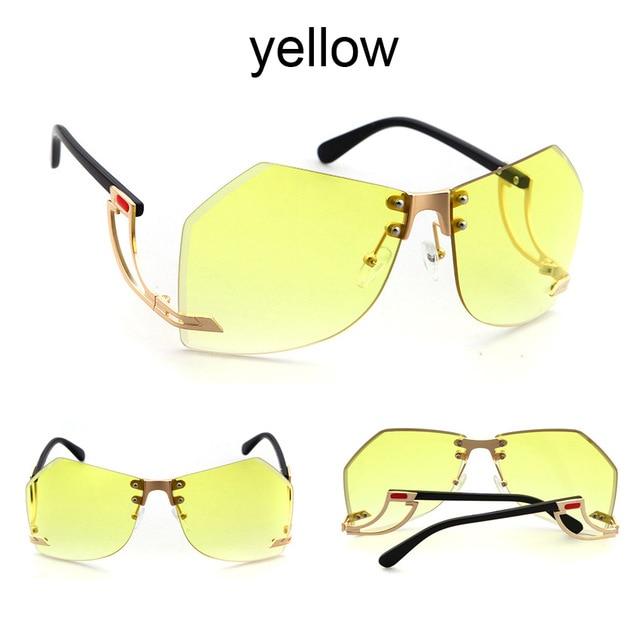 Women Popular Irregular Frameless Sunglasses