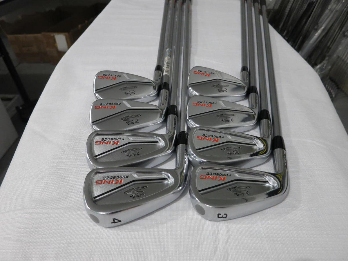 Cobra King Forged CB/MB Satin Iron Set - 3-PW - KBS C-Taper 120 Stiff Steel - LH