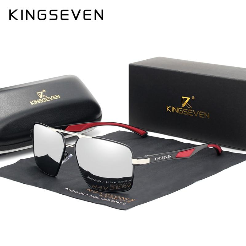 Aluminum Men's Polarized Lens Brand Red Design Temples Coating Mirror Sunglasses