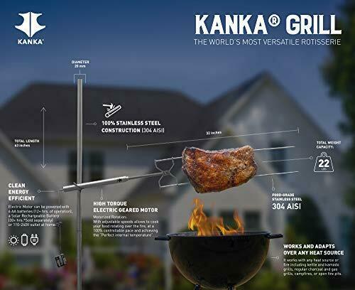Grill Heavy Duty Rotisserie Grill for Home + Portable for the Outdoors Electric