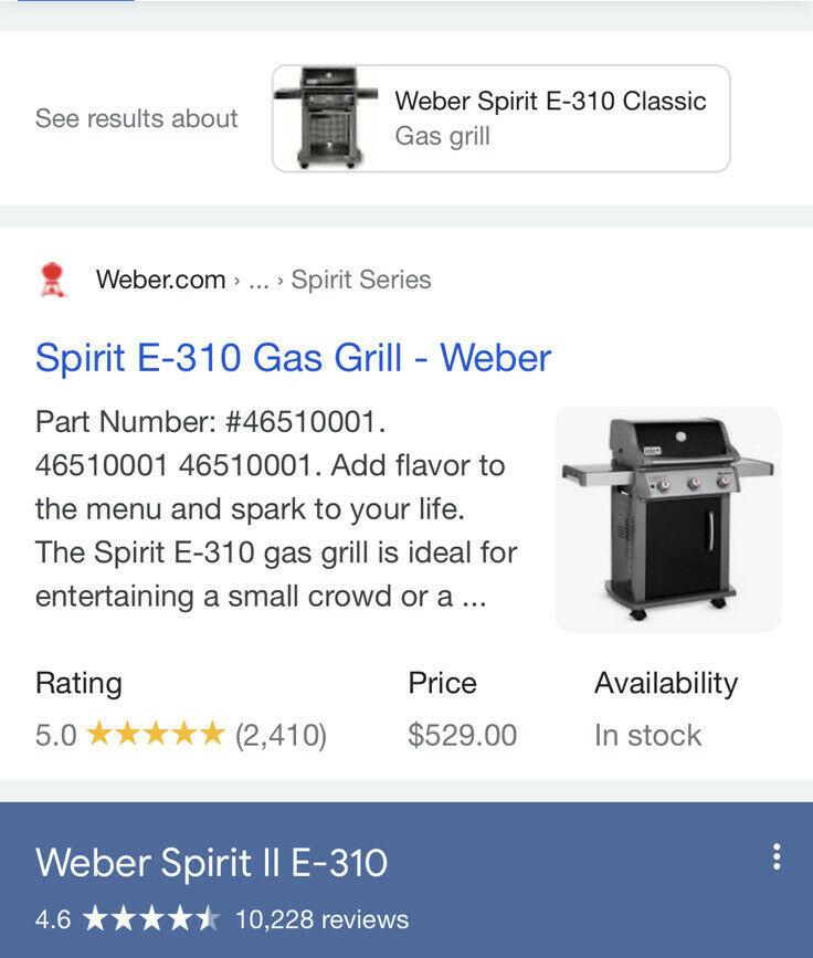 SPIRIT E-310 GAS GRILL