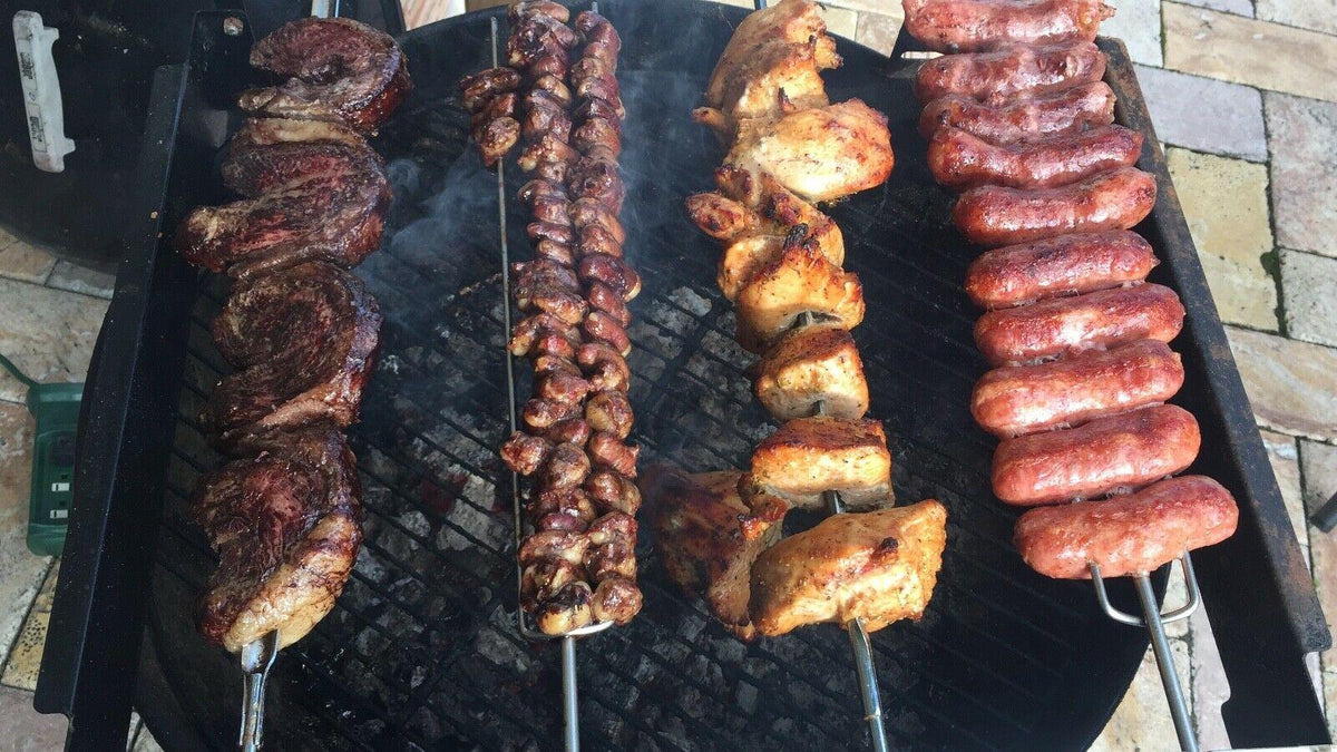 Brazilian Rotisserie BBQ Grill 5 Skewers Churrasqueira Giragrill 5 Espetos