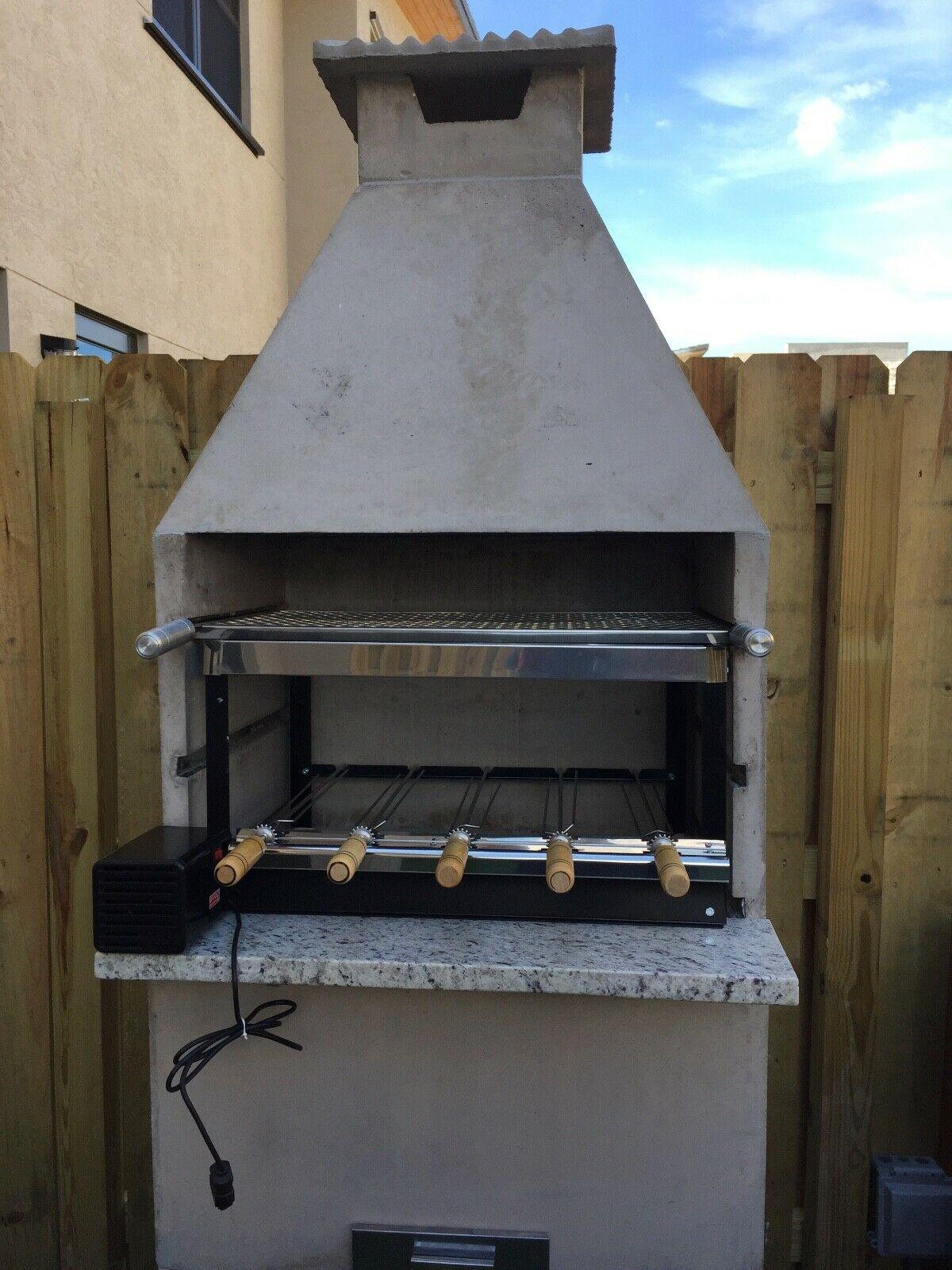 Brazilian Rotisserie BBQ Grill 5 Skewers Right Churrasqueira Giragrill Direito
