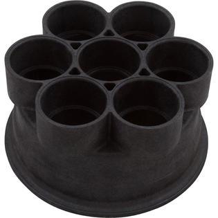 Pools Base, Water Valve, 6 Port, 2" Black