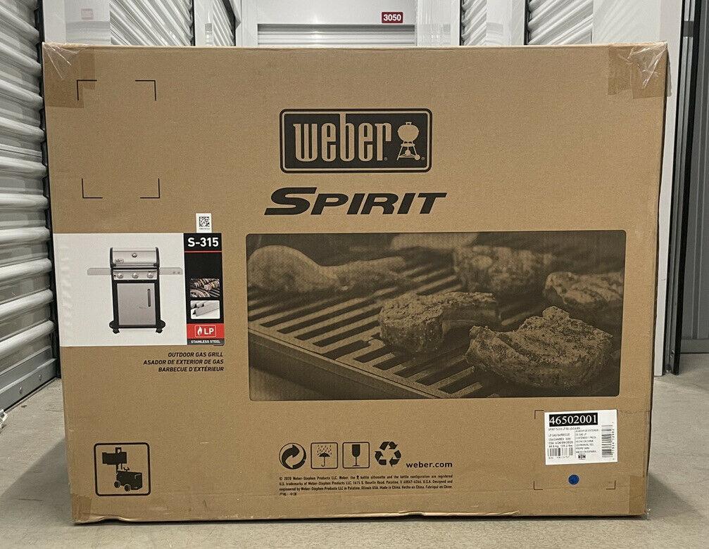 Weber Spirit S-315 3-Burner Propane Gas Grill in Stainless Steel